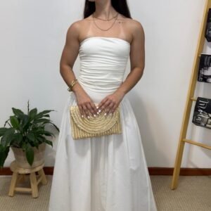 Vestido F. Sem Alça Midi Godê Off