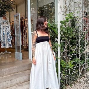 Vestido F. Alcinhas Bicolor