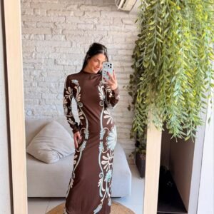 Vestido Mídi Coletânea Tropical