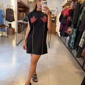 Vestido Curto estampado Selva de Flor
