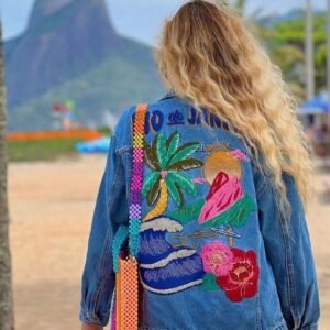 Jaqueta Jeans Pôster Carioca