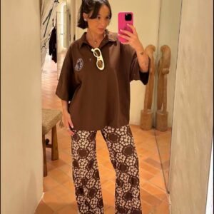 T-Shirt Polo Oversize Bordada