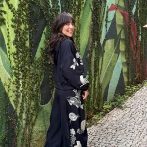 Calça Moletom Estampada Jardim De Cordel