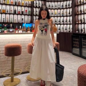 Vestido Midi Godê Pássaros Brasil