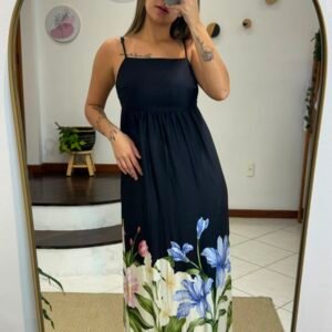 Vestido Longo Céu de Flor