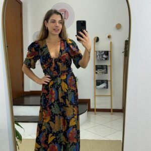 Vestido Longo Banana Patch